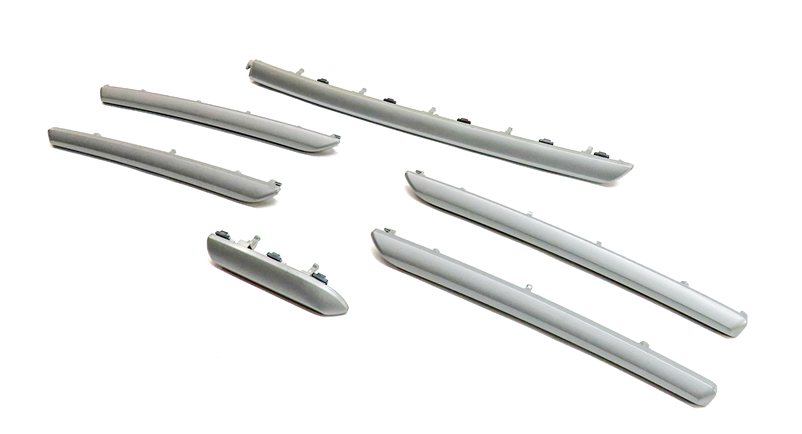 2016. AUDI A3 (8V) INTERIOR DASH DOOR TRIM PANEL MOULDING SET/6 (Micrometallic)