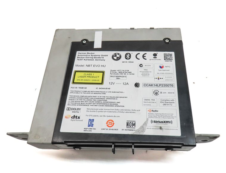 Thumbnail 3: 2017-2021 BMW 5 6GT 7 X3 X4 (G30 G32 G11 G01 G02) CD PLAYER AM FM RADIO RECEIVER