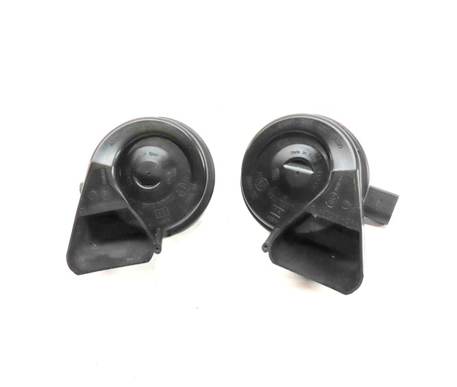 Thumbnail 2: 2007-2015 AUDI Q7 R8 (4L 4S) HIGH & LOW TONE NOTE SIGNAL SAFETY HORN SET-2