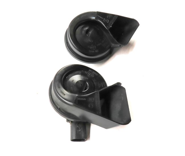 Thumbnail 3: 2007-2015 AUDI Q7 R8 (4L 4S) HIGH & LOW TONE NOTE SIGNAL SAFETY HORN SET-2