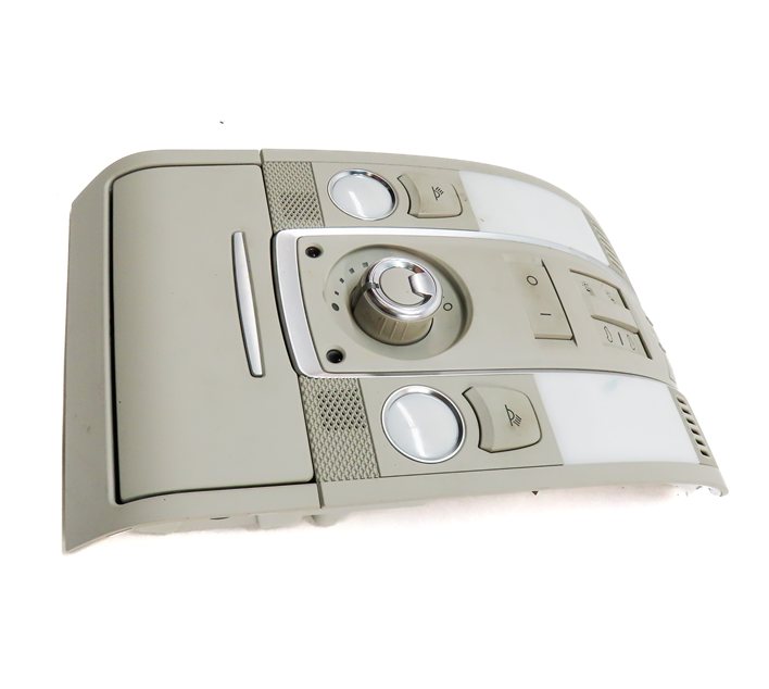 Thumbnail 3: 2013 AUDI Q7 (4L) FRONT OVERHEAD DOME LIGHT LAMP w/ SUNROOF SWITCH (Gray)