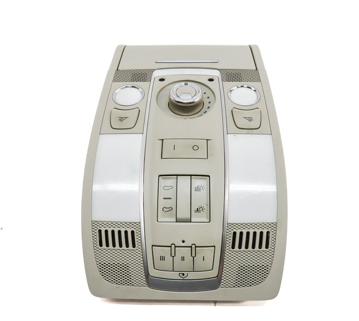 Thumbnail 5: 2013 AUDI Q7 (4L) FRONT OVERHEAD DOME LIGHT LAMP w/ SUNROOF SWITCH (Gray)