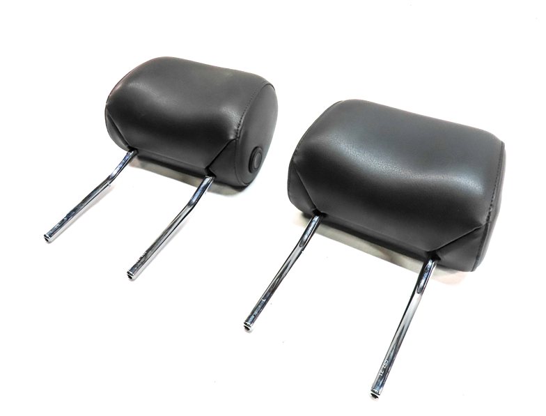 08-15 AUDI A3 A6 Q7 S6 (8P C7 4L) FRONT LEFT & RIGHT SEAT HEADREST SET-2 (Black)
