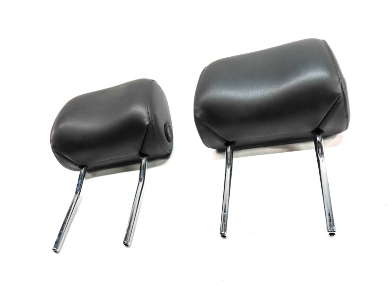 Thumbnail 2: 08-15 AUDI A3 A6 Q7 S6 (8P C7 4L) FRONT LEFT & RIGHT SEAT HEADREST SET-2 (Black)
