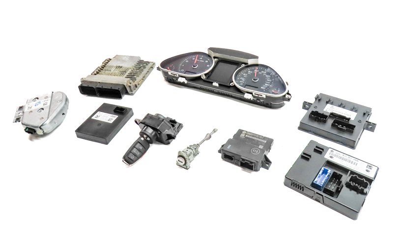 13-15 AUDI Q7 4L 3.0L SUPER (CTWA) SPEEDOMETER IMMOBILIZER CONTROL MODULE SET/10