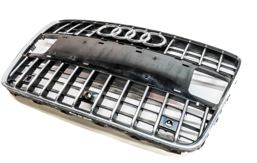 2010-2015 AUDI Q7 (4L) FRONT MAIN CENTER HOOD GRILLE AIR VENT TRIM (BLACK)