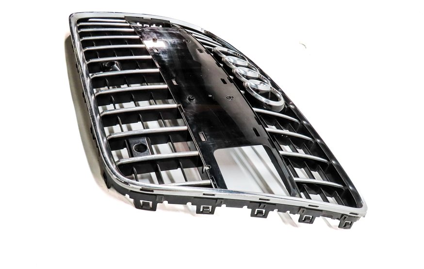 Thumbnail 3: 2010-2015 AUDI Q7 (4L) FRONT MAIN CENTER HOOD GRILLE AIR VENT TRIM (BLACK)