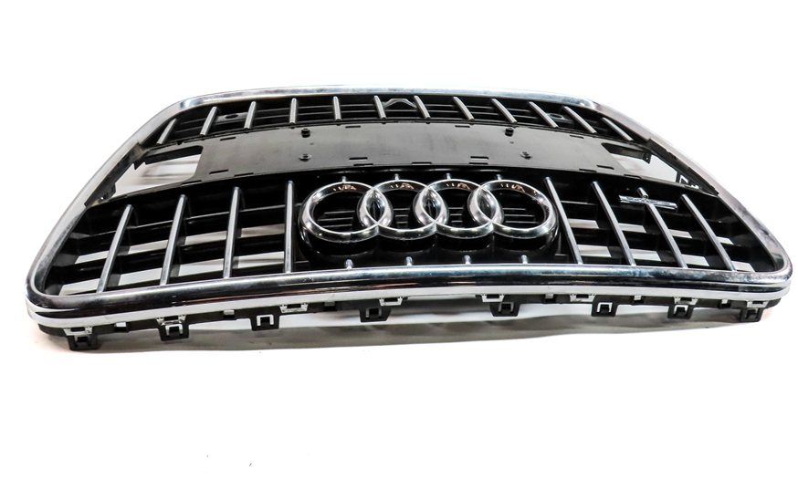 Thumbnail 5: 2010-2015 AUDI Q7 (4L) FRONT MAIN CENTER HOOD GRILLE AIR VENT TRIM (BLACK)