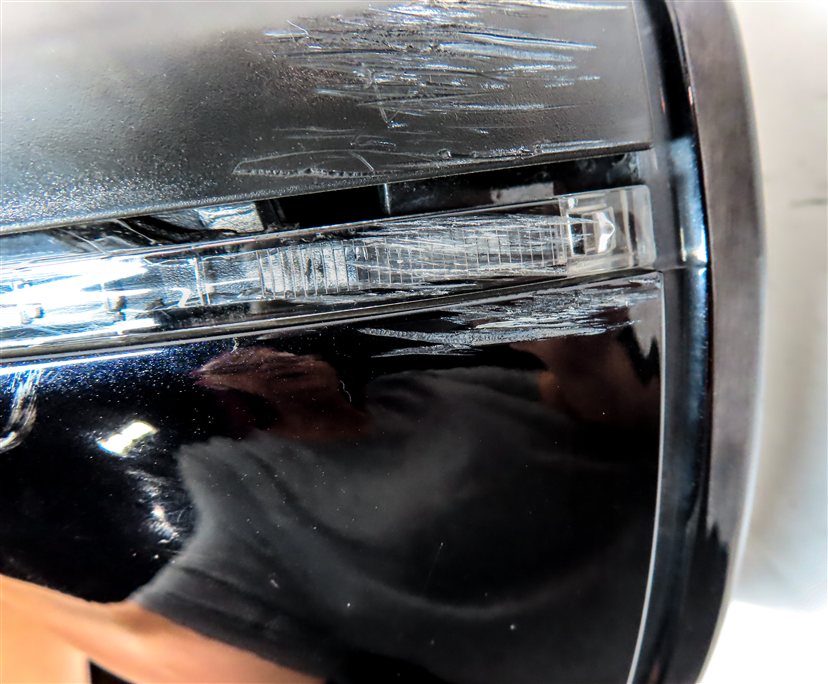 Thumbnail 10: 2013-2015 AUDI Q7 (4L) RIGHT PASSENGER P-FOLD BLIND SPOT DOOR MIRROR (Black)