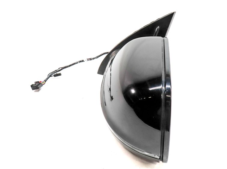 Thumbnail 4: 2013-2015 AUDI Q7 (4L) LEFT DRIVER P-FOLD BLIND SPOT DOOR MIRROR (Black)