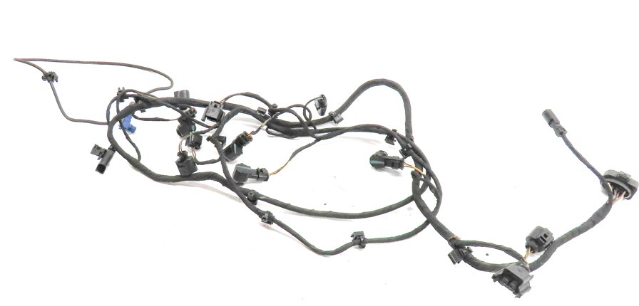 13 AUDI Q7 (4L) FRONT PARK ASSIST PDC DISTANCE CONTROL WIRE SENSOR SET/4 (Black)