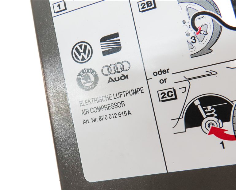 Thumbnail 7: 2013 AUDI Q5 (B8 8R) EMERGENCY ROADSIDE SPARE TIRE AIR COMPRESSOR PUMP