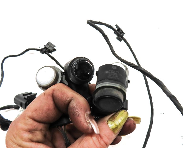 Thumbnail 5: 13 AUDI Q5 B8 8R FRONT PARK ASSIST PDC DISTANCE CONTROL WIRE SENSOR SET (White)