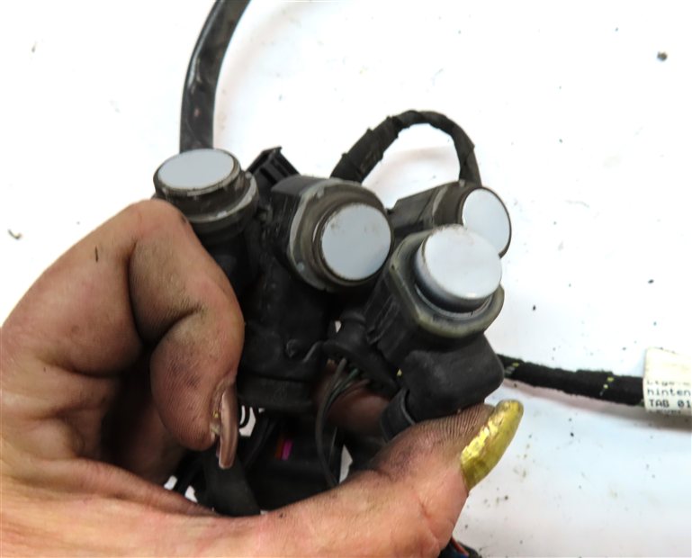 Thumbnail 5: 13 AUDI Q5 (B8 8R) REAR PARK ASSIST PDC DISTANCE CONTROL WIRE SENSOR SET (White)