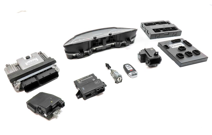 Thumbnail 19: 2013 AUDI Q5 (B8 8R) 2.0L CPMA TURBO ENGINE ECM BCM IMMOBILIZER MODULE KEY SET