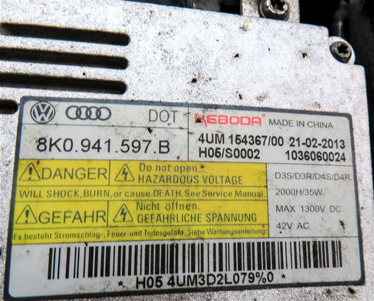 Thumbnail 7: 2013-2017 AUDI Q5 SQ5 (B8 8R) LEFT DRIVER XENON HID HEADLIGHT LAMP (NON AFS)