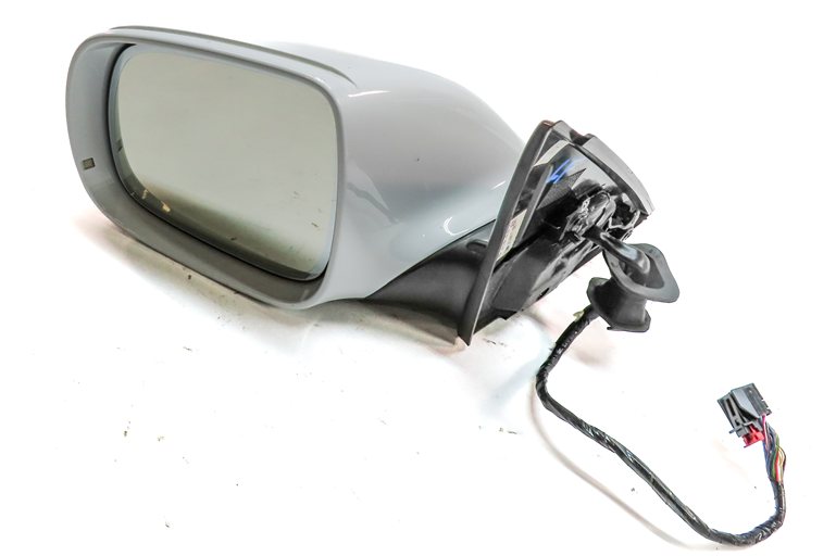 09-14 AUDI Q5 (8R) LEFT P-FOLD HEAT AUTODIM MEMORY DOOR MIRROR w/ LIGHT (White)