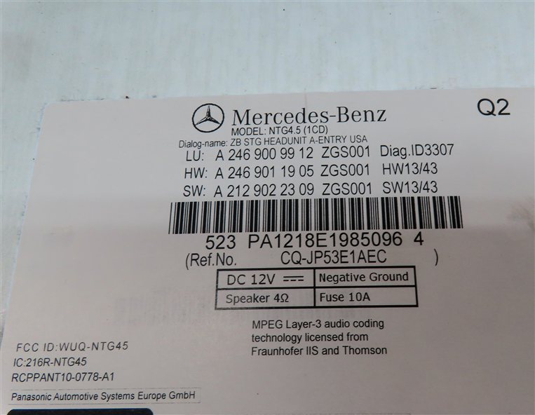 Thumbnail 5: 2014 MERCEDES B250 CLA250 (C117 W246) RADIO GPS NAVIGATION CD STEREO RECEIVER