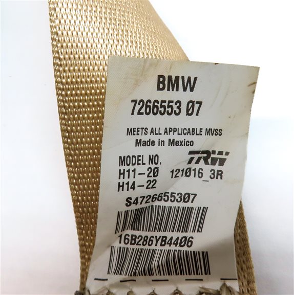 Thumbnail 6: 2017 BMW X3 (F25) REAR RIGHT SEAT SEATBELT BELT RETRACTOR (Beige)