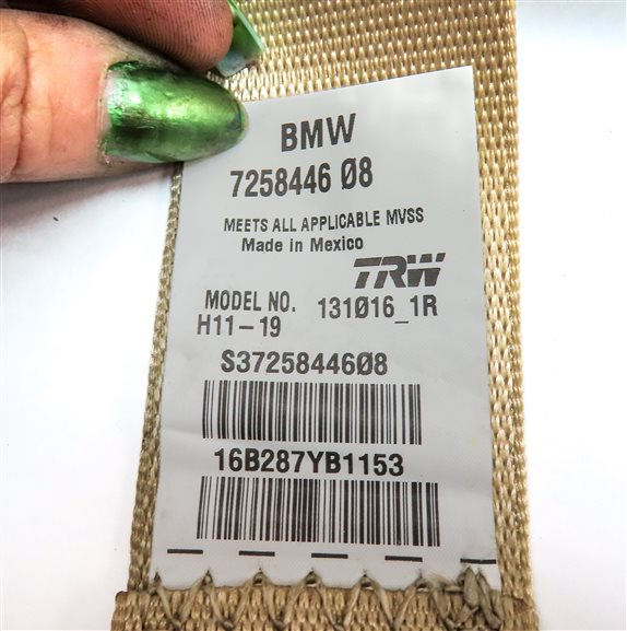 Thumbnail 6: 2017 BMW X3 (F25) REAR LEFT SEAT SEATBELT BELT RETRACTOR (Beige)