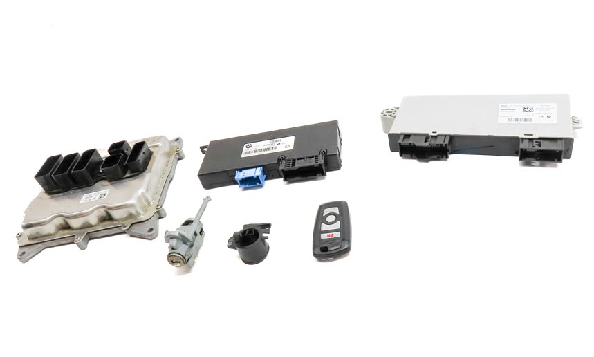 Thumbnail 2: 13-18 BMW 328i 428i 528i X3 X4 (F30 F32) 2.0L N26 ENGINE DME BCM MODULE KEY SET