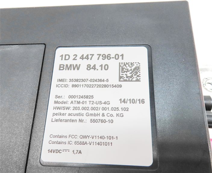 Thumbnail 6: 2017 BMW X3 (F25) TELEMATICS COMMUNICATION CONTROL MODULE