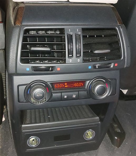 Thumbnail 2: 2007-2013 BMW X5 (E70) REAR CONSOLE HEATER A/C CLIMATE TEMPERATURE CONTROL PANEL