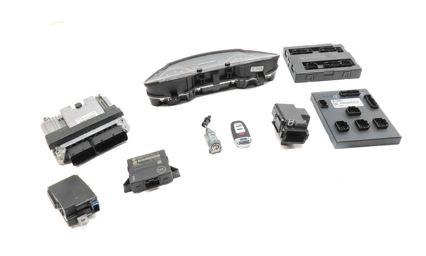 Thumbnail 23: 13 AUDI Q5 (B8 8R) 2.0L (CPMA) SPEEDOMETER ECM BCM IMMOBILIZER MODULE KEY SET/9