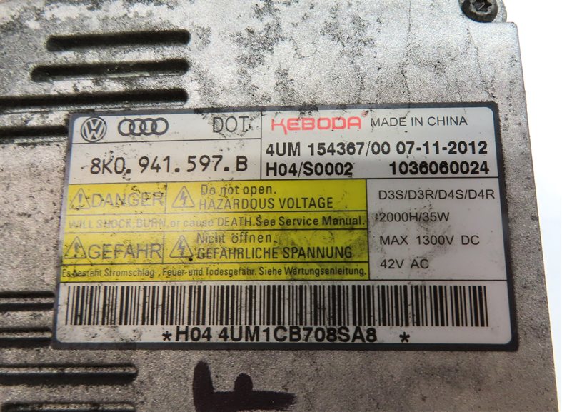Thumbnail 9: 13-17 AUDI Q5 SQ5 B8 8R RIGHT PASSENGER XENON HID HEADLIGHT LAMP MODULE SET/3