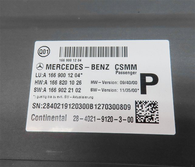 Thumbnail 3: 2013 MERCEDES GL450 (X166) FRONT RIGHT PASSENGER SEAT CONTROL MODULE