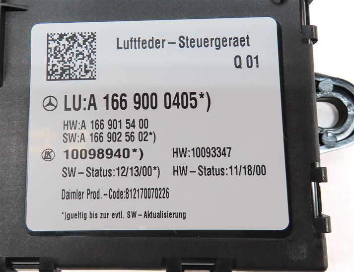 Thumbnail 3: 2013 MERCEDES GL450 (X166) AIRMATIC AIR SUSPENSION CONTROL MODULE