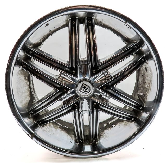 13 MERCEDES GL450 (X166) 22X9.5 LEXANI ADVOCATE CHROME 6 DOUBLE SPOKE WHEEL RIM