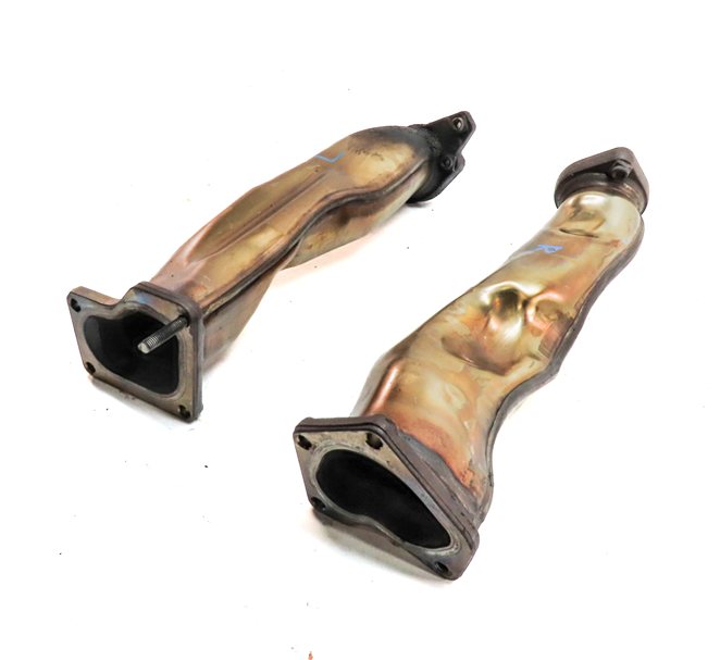 13 MERCEDES GL450 X166 4.6L (278.928) ENGINE TURBOCHARGER EXHAUST MANIFOLD SET/2