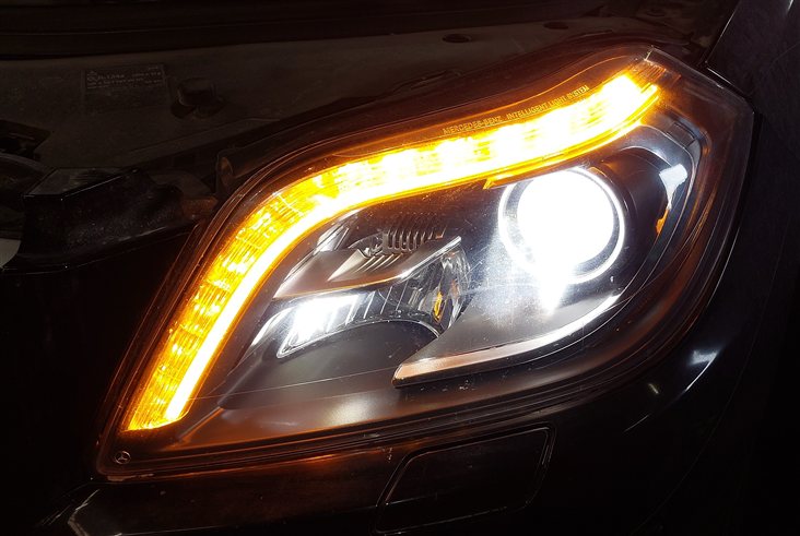 Thumbnail 2: 13-15 MERCEDES GL X166 FRONT LEFT DRIVER XENON NIGHT VISION HEADLIGHT LIGHT LAMP