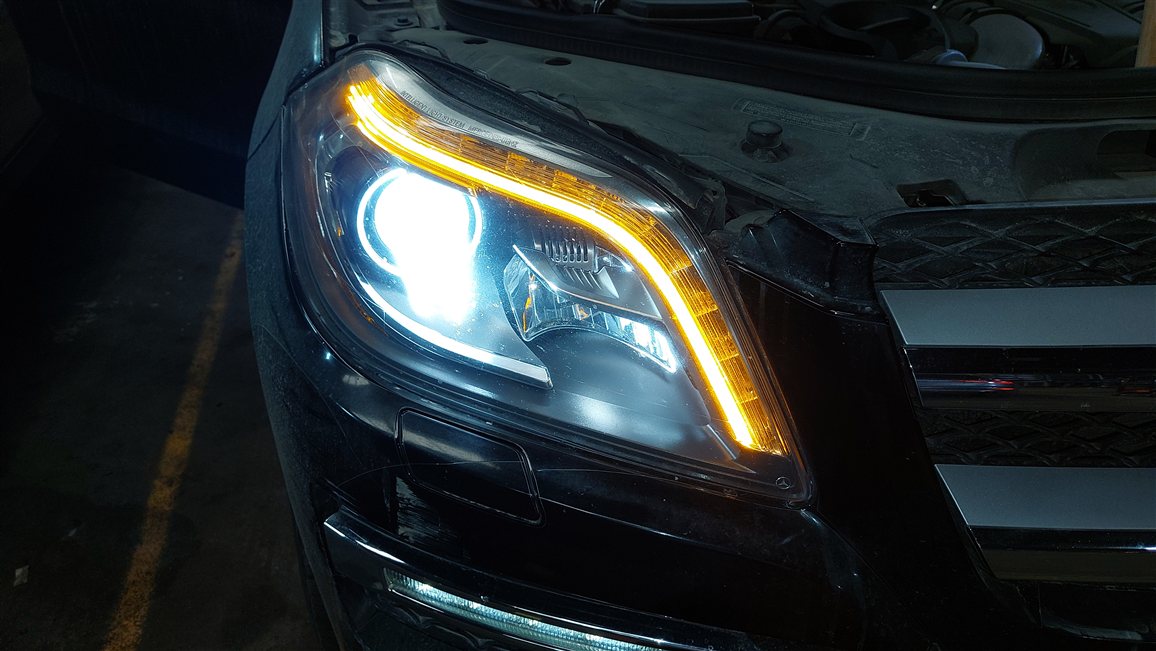 Thumbnail 2: 13-15 GL X166 FRONT RIGHT PASSENGER XENON NIGHT VISION HEADLIGHT HEAD LIGHT LAMP