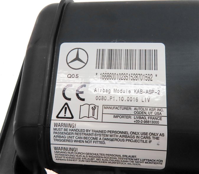 Thumbnail 5: 12-19 MERCEDES GL350 GL450 GL550 ML350 ML550 GLE (W166 X166) DRIVER KNEE AIRBAG