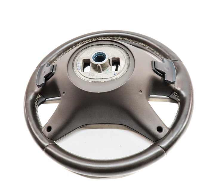 Thumbnail 4: 12-16 ML GL W166 X166 4 SPOKE LEATHER STEERING WHEEL w/SWITCHES PADDLES (Brown)
