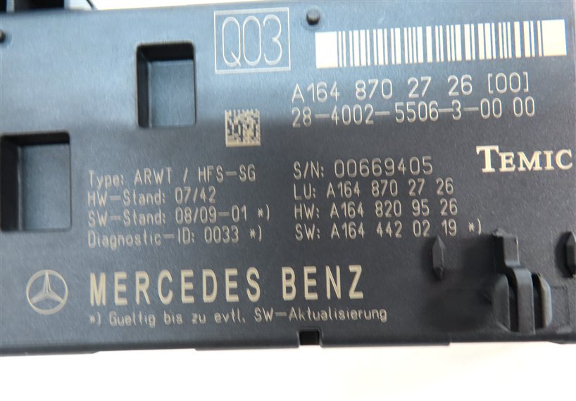 Thumbnail 3: 2011 MERCEDES GL450 (X164) REAR TRUNK TAILGATE LIFTGATE HATCH LID CONTROL MODULE