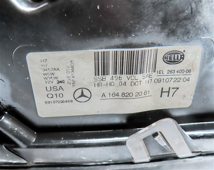 Thumbnail 7: 2011-2012 MERCEDES GL350 GL450 (X164) RIGHT FRONT HALOGEN HEADLIGHT LIGHT LAMP