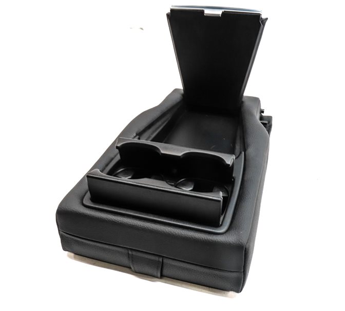 Thumbnail 10: 14-18 BMW X5 F15 REAR CENTER FOLDING SEAT BACK ARMREST DUAL CUPHOLDER (Black)