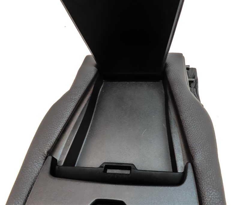 Thumbnail 12: 14-18 BMW X5 F15 REAR CENTER FOLDING SEAT BACK ARMREST DUAL CUPHOLDER (Black)