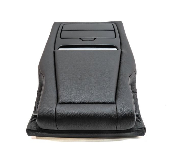 Thumbnail 7: 14-18 BMW X5 F15 REAR CENTER FOLDING SEAT BACK ARMREST DUAL CUPHOLDER (Black)