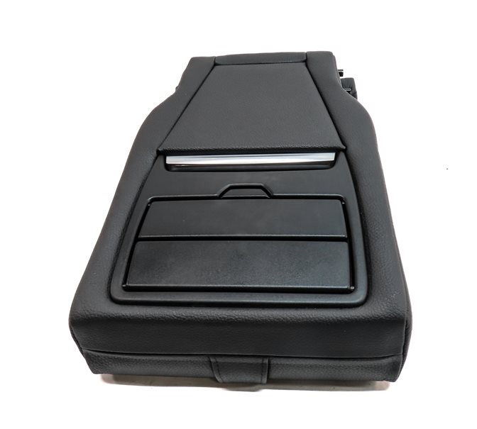 Thumbnail 8: 14-18 BMW X5 F15 REAR CENTER FOLDING SEAT BACK ARMREST DUAL CUPHOLDER (Black)