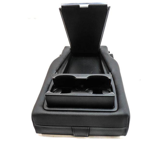 Thumbnail 9: 14-18 BMW X5 F15 REAR CENTER FOLDING SEAT BACK ARMREST DUAL CUPHOLDER (Black)