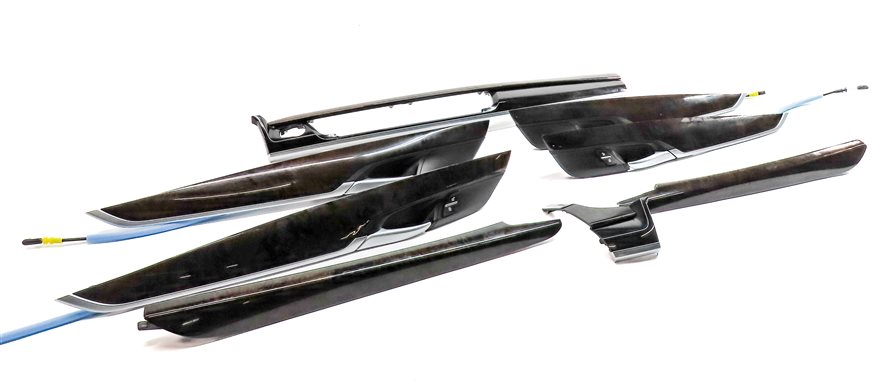 Thumbnail 3: 2017 BMW X5 (F15) INTERIOR DASH DOOR LED LIGHTED WOOD TRIM SET/8 (Poplar)