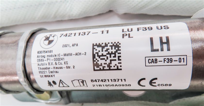 Thumbnail 4: 2018-2022 BMW X2 (F39) FRONT LEFT DRIVER SIDE ROOF CURTAIN SRS AIRBAG AIR BAG