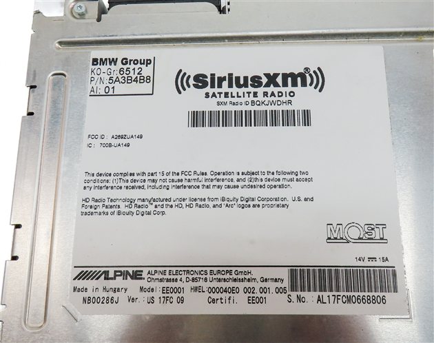 Thumbnail 6: 21-22 BMW X2 F39 AM FM SIRIUS SATELLITE RADIO RECEIVER CONTROL MODULE