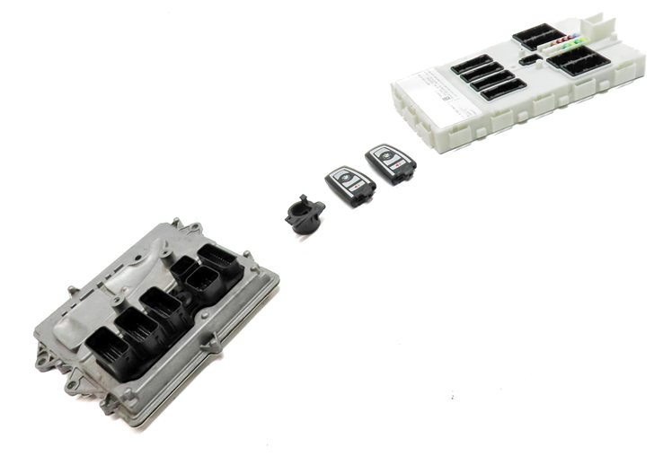 Thumbnail 10: 2014 BMW 335I (F30) 3.0L (N55) ENGINE ECM DME CAS4 IMMOBILIZER MODULE KEY SET/5