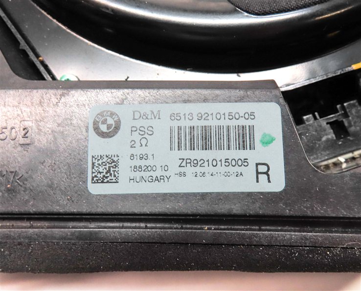 Thumbnail 9: 2014 BMW 335I (F30) RADIO STEREO AUDIO SOUND SYSTEM SUBWOOFER SPEAKER SET/9