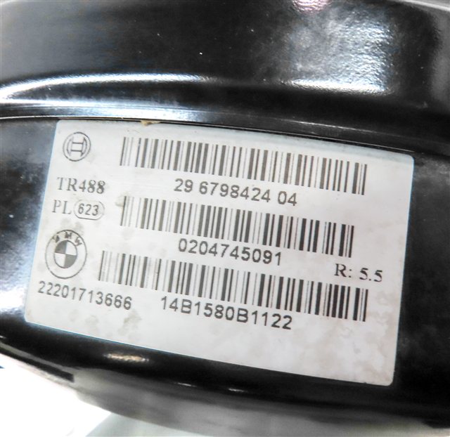 Thumbnail 4: 2014 BMW 335I (F30) 3.0L (N55) ENGINE POWER BRAKE BOOSTER w/ MASTER CYLINDER